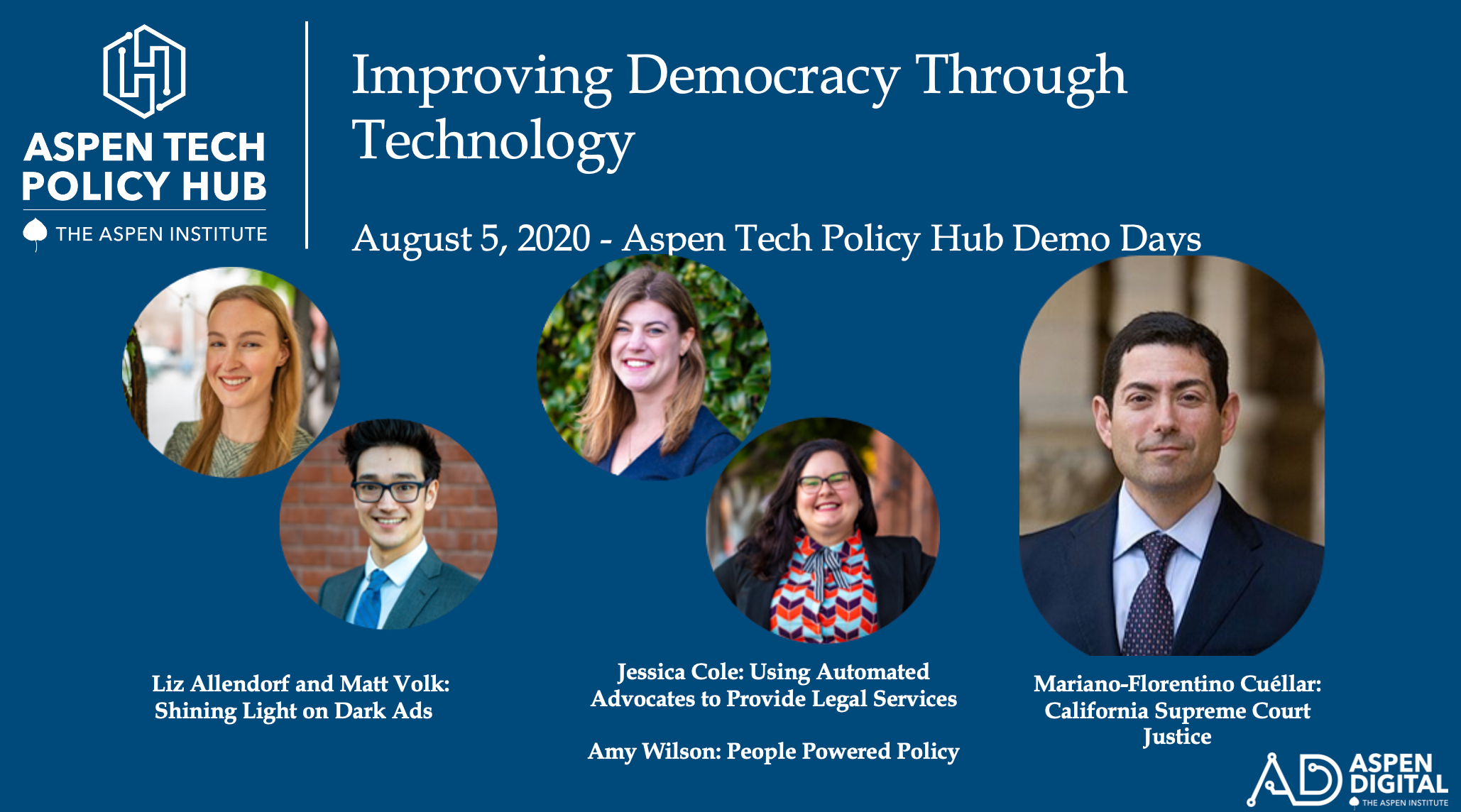 Aspen Tech Policy Hub: Projects on Improving Democracy Through Technology